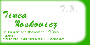 timea moskovicz business card